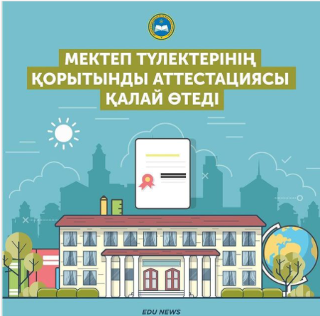 Мектеп түлектерінің қорытынды аттестациясы қалай өтеді? Как будет проводиться итоговая аттестация выпускников школ?
