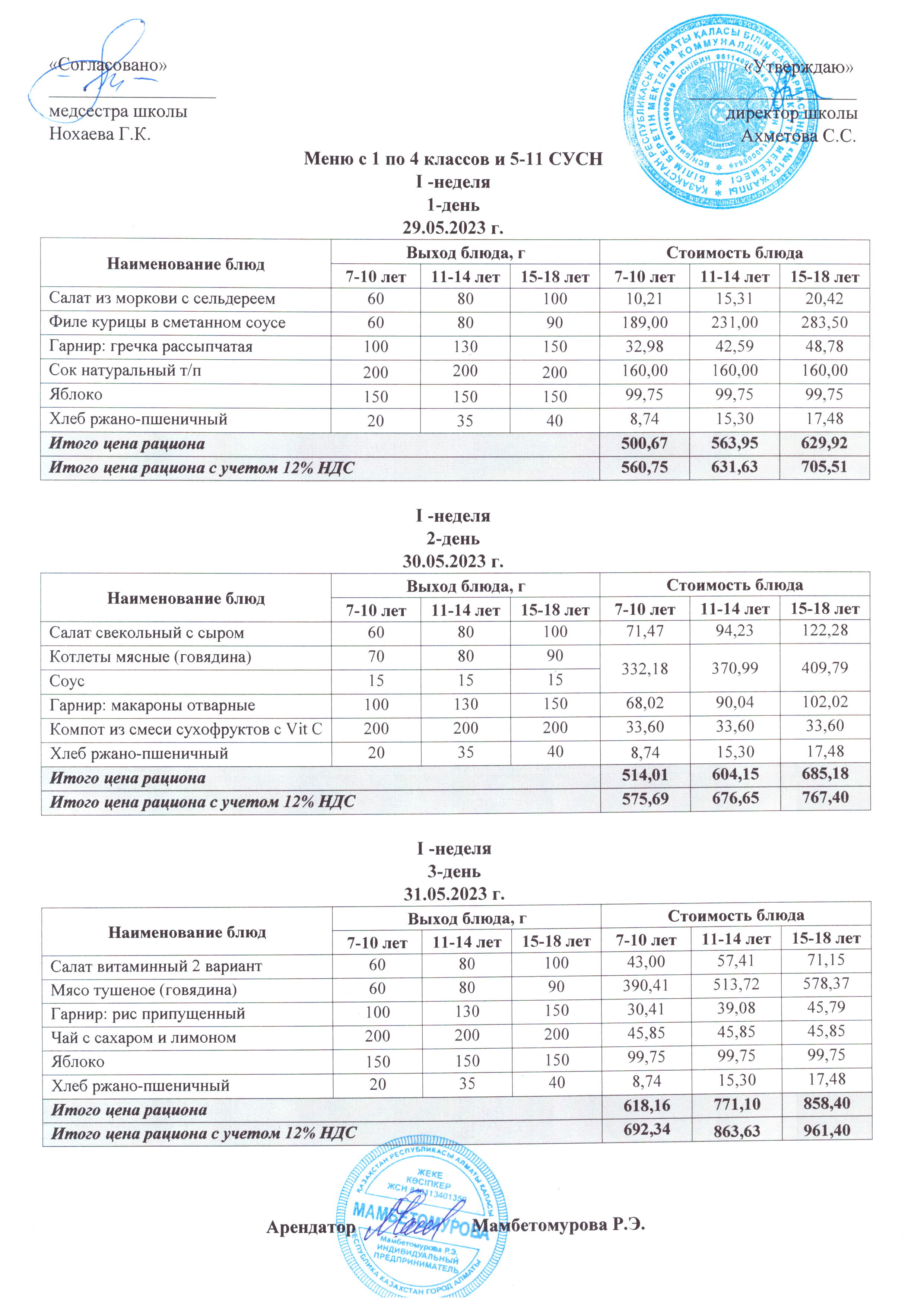 30 мамыр күніне арналған ас мәзірі